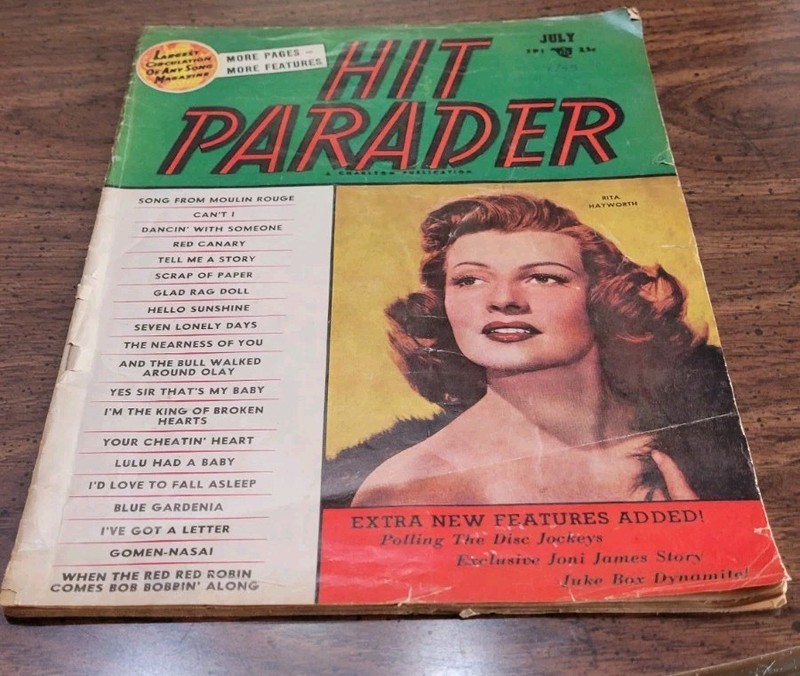 1953 Rita Hayworth On Cover Hit Parader Magazine