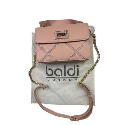 Baldi London Pink Rhinestone Geometric Crossbody Bag