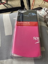 Speedo Elastomeric Solid Silicone Swim Cap Junior One Size Pink Latex Free New