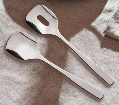 ALESSI SALAD SET - ''KNIFEFORKSPOON'' Designed by Jasper Morrison (INOX 18/10 SS)