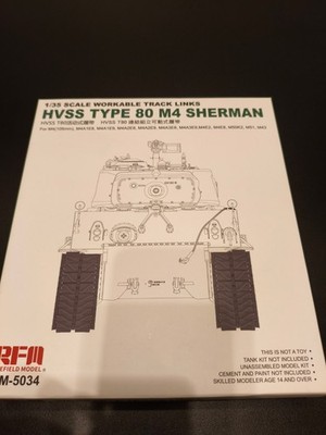 Rye Field Model RM-5034 - 1/35 Track Links for HVSS Type 80 M4 Sherman -Neu