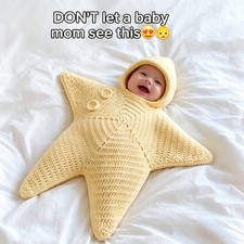 Crocheted Star-shaped Bodysuit Starfish Baby Sleeping Bag Newborn Baby Boy Girl
