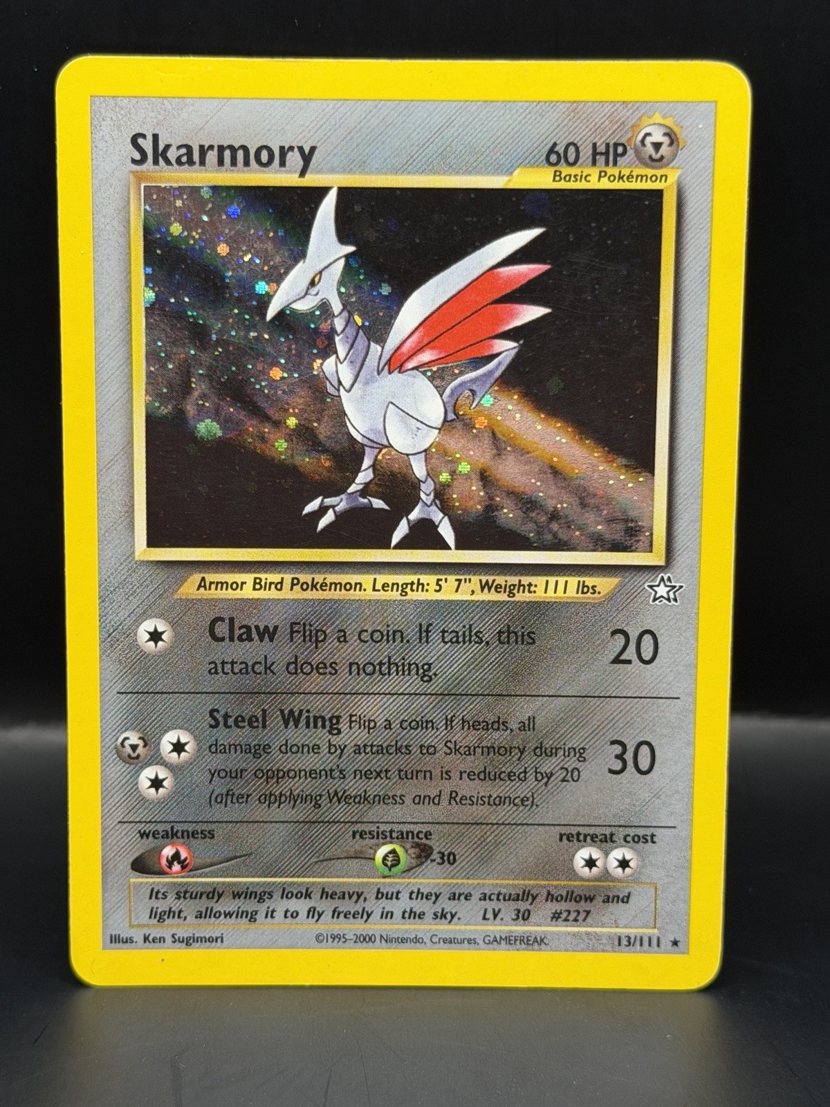 Skarmory 13/111 Holo Rare Neo Genesis Pokémon Card WOTC Vintage NM