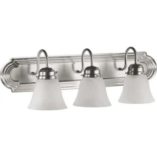 Quorum International 5094 Vanities Traditional Satin Nickel Vanity Light | 24...