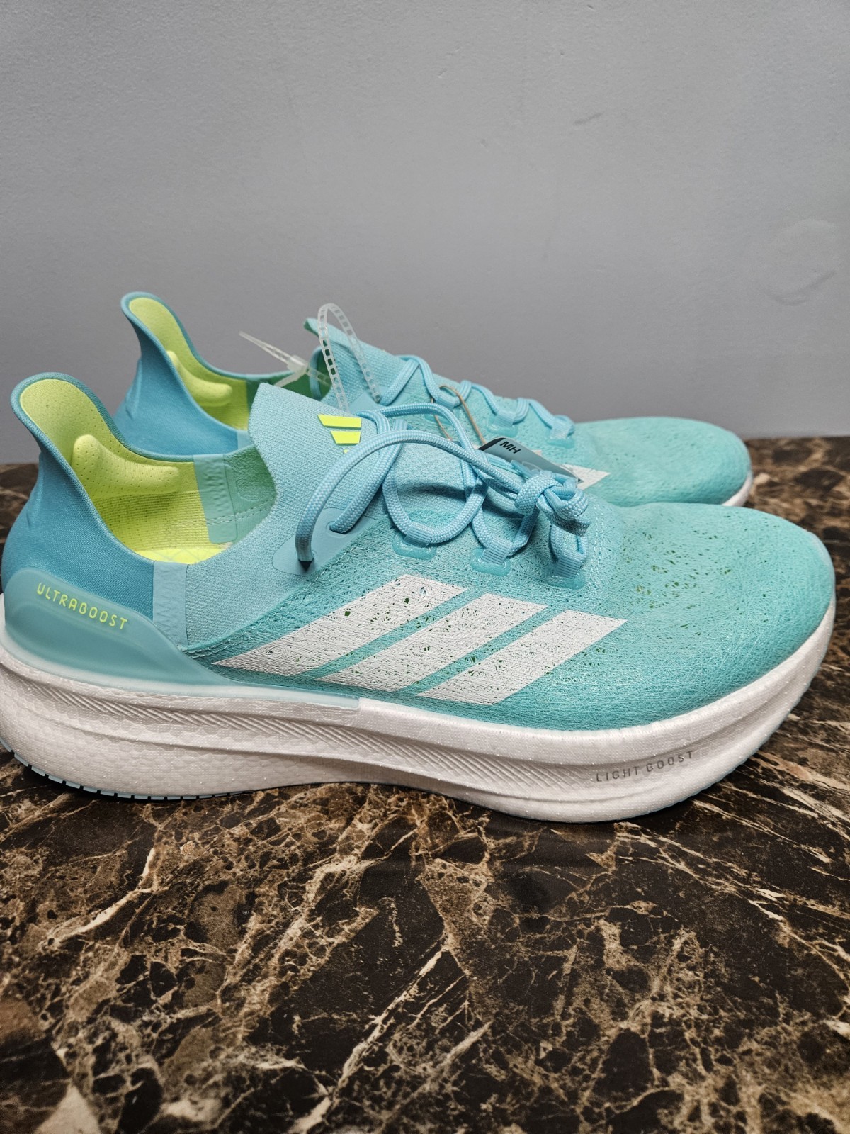 New Adidas Ultraboost 5 Strung Running Shoes Flash Aqua White JQ2936 Men’s 11.5 thumbnail 5