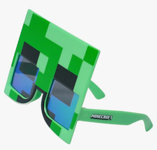 Sun-Staches Official Minecraft Creeper Sunglasses/Mask, UV 400  One Size