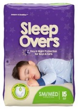 4 pack 60 Ct Cuties Sleep Overs Youth Underwear SM/MED 38-65 lbs