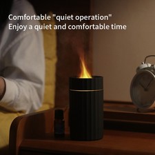 Black for White For Aroma Diffuser with Flame Light Effect For USB Powered
