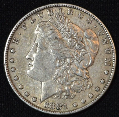 1881 Morgan Silver Dollar 90% Silver Ungraded Coin XF~AU  US MINT Philadelphia