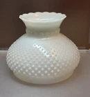 Vtg. Accurate Casting Lamp Shade White Milk Glass Hobnail 6 5/8" Footer