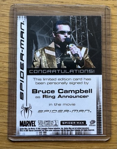 Rittenhouse Spider-Man 3 Bruce Campbell - Ring Announcer Autograph Trading Card - Picture 4 of 4