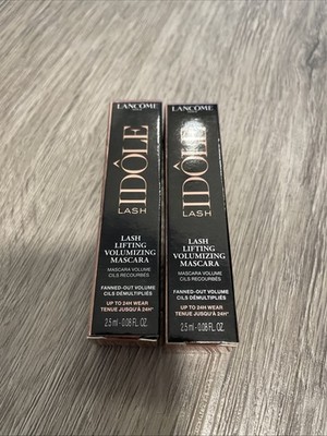 (2) Lancôme Lash Idole Lifting Volumizing Mascara Glossy Black 2.5 ml Travel Sz