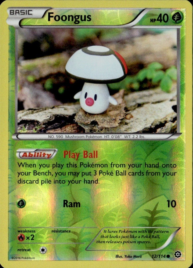 Foongus Reverse Holo Common STS XY - Steam Siege 12/114 LP-NM