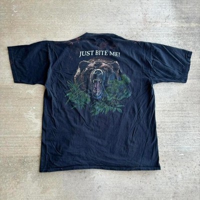 Vintage 90's single stitch Colorado just bite me bear tee Size XL!