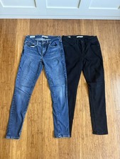Levi's Premium 711 Skinny Jeans Lot of 2   Women's W27 L28   Blue  Black
