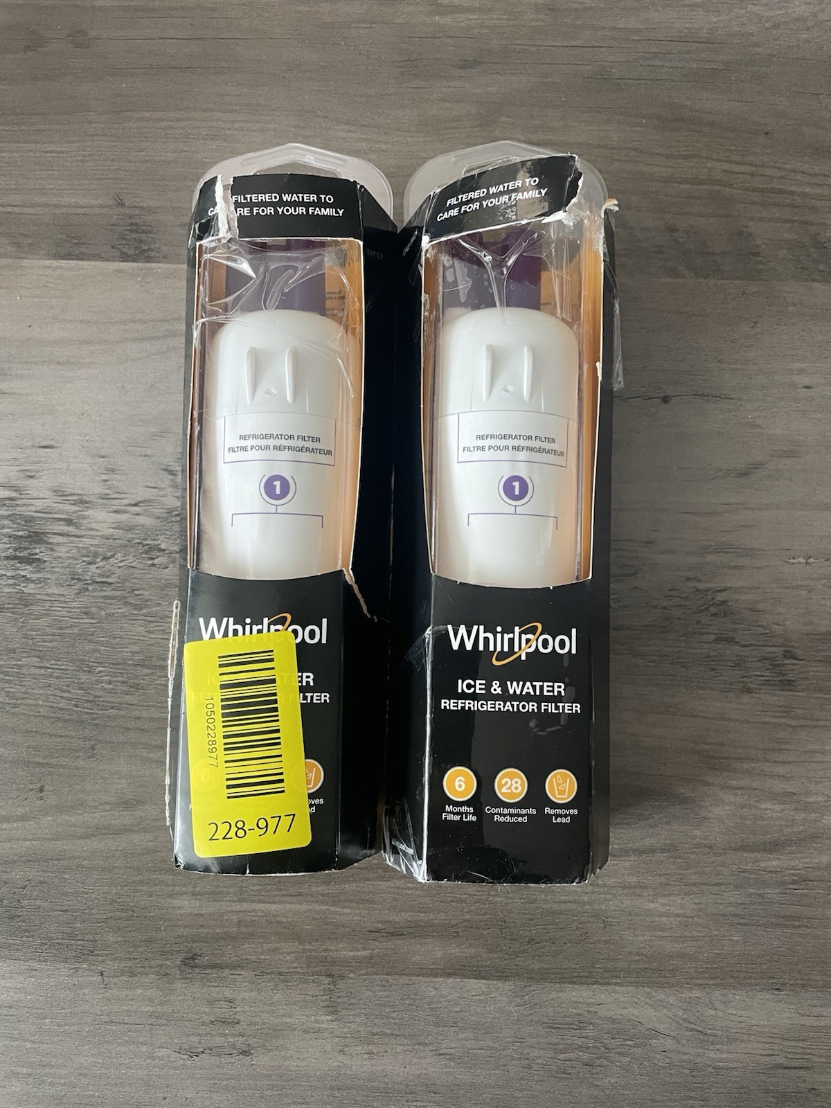 2 Whirlpool&reg; Refrigerator Ice and Water Filter 1 - WHR1RXD1 Purple Pack of 2 New