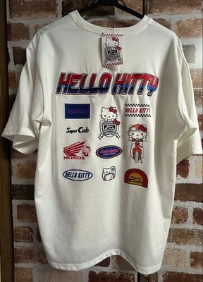 Hello Kitty Honda Collaboration T-Shirt Super Cub gesticktes Logo Neu