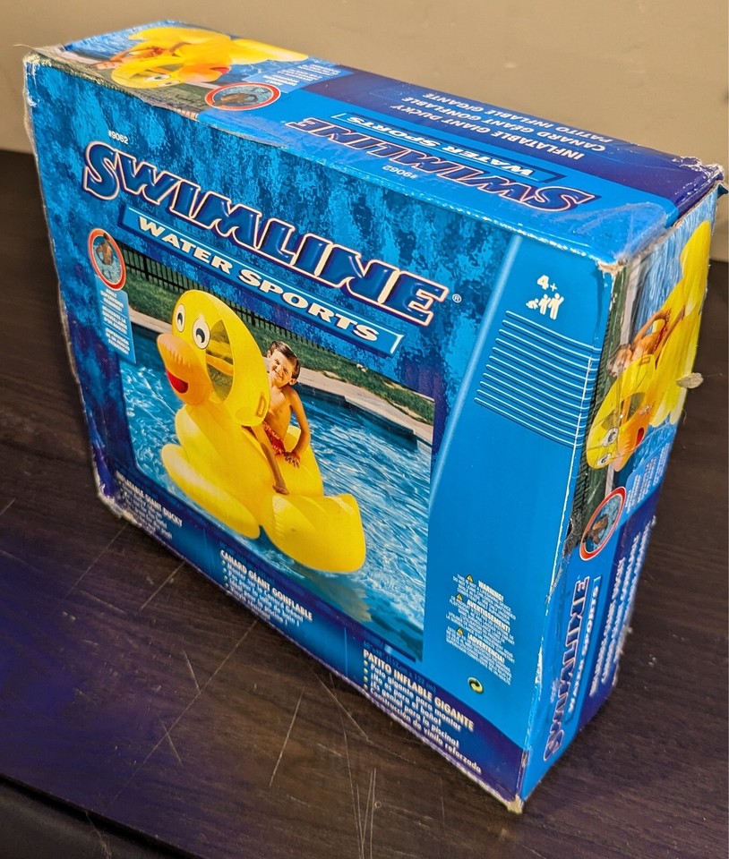 Swimline Giant Inflatable Duck Ride On NIB | eBay