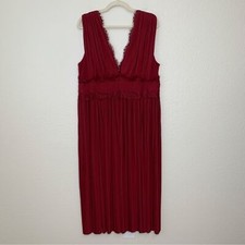NWOT ASOS Premium Lace insert Pleated Maxi Dress