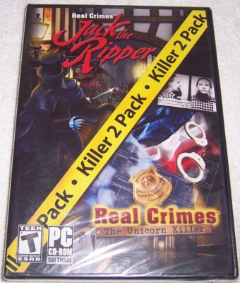 Real Crimes Jack the Ripper & The Unicorn Killer 2 Pack PC CD-ROM Software NEW