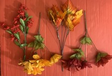 Artificial Flowers Silk Flowers Realistic Flowers 4 Pieces Set - Pre-Owned