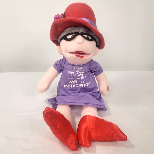PBC Chantilly Lane Singing Grandma "Don't Cha" WORKS ~19" L Plush Doll Red Hat