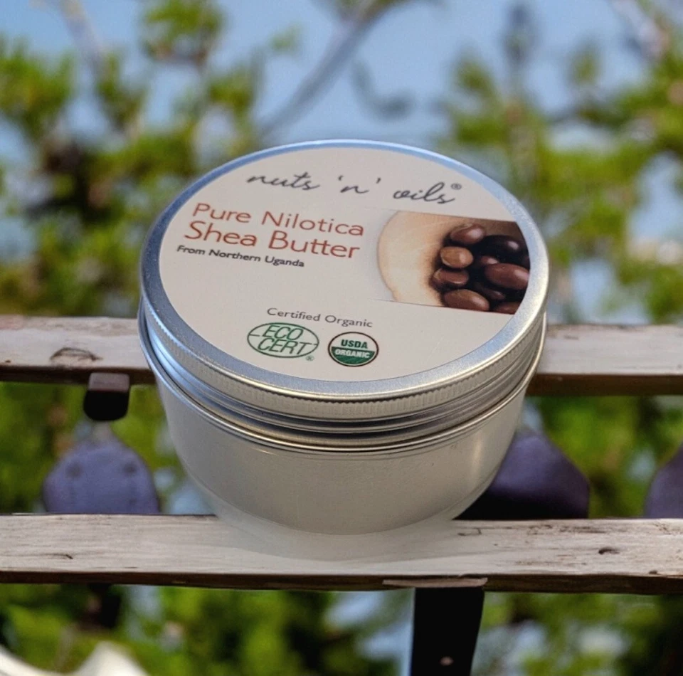 Manteca de karité orgánica 100 % Nilotica - PURA | CRUDA | SIN PERFUME | COMERCIO JUSTO (5,3 oz) Foto 3 de 4