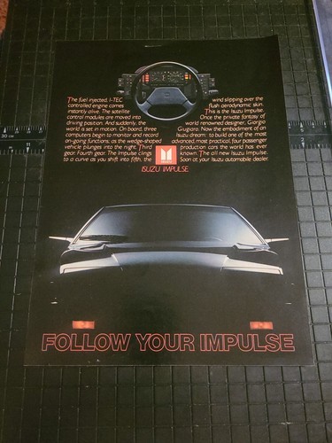 Isuzu Impulse Print Ad 1980s 8x11 Great To Frame