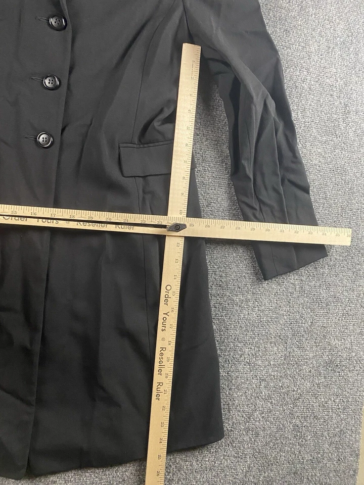 Hugo Buscati Collection 3-Button Wool Overcoat Jacket Women’s 10 Career Padded - Image 4 of 4