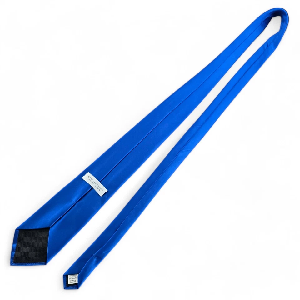 Geoffrey Beene XL Necktie Solid Blue Polyester 65" L - 3.75" W Hand Made Power - Image 2 of 4