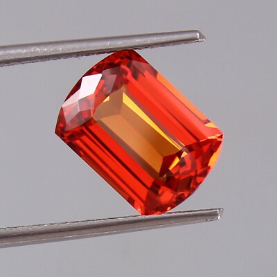 16x12 mm Natürlicher Ceylon Fanta Orange Saphir Lose Fancy Cushion Cut Edelstein