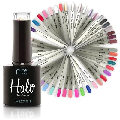 Halo Pure Nails Gel Polish Collections UV/LED 245 colour shades 8ml / 15ml