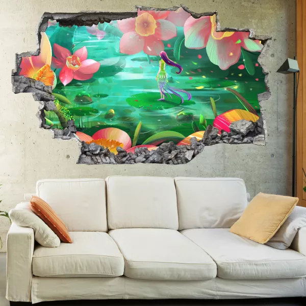 Kids Flowers Fantasy Fairy World Childrens 3D Wall Mural Bedroom Wallpaper 1131 | eBay Kids Flowers Fantasy Fairy World Childrens 3D Wall Mural Bedroom Wallpaper 1131 | Ebay