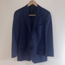 HUGO BOSS Jacket Blazer Edison2/Power Navy Blue Men s 38R Virgin Wool Super 100