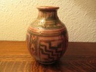 Dänisches Steinzeug: Hjorth, Bornholm, Thora Hjorth, außergewöhnliche Marmor Glasur Vase