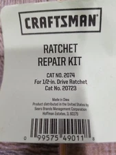 Craftsman Ratchet Repair Kit 2074 1/2" Drive 75 Tooth Quick Release  Fits: 20723