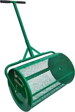 Landzie 24 Inch Compost Spreader and Peat Moss Spreader - Roller Lawn Spreader 