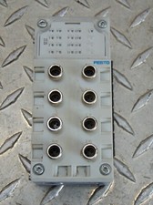 FESTO CPX-AB-8-M8X2-4P-M3 CONNECTOR BLOCK w CPX-M-GE-EV INTERLINKING BLOCK