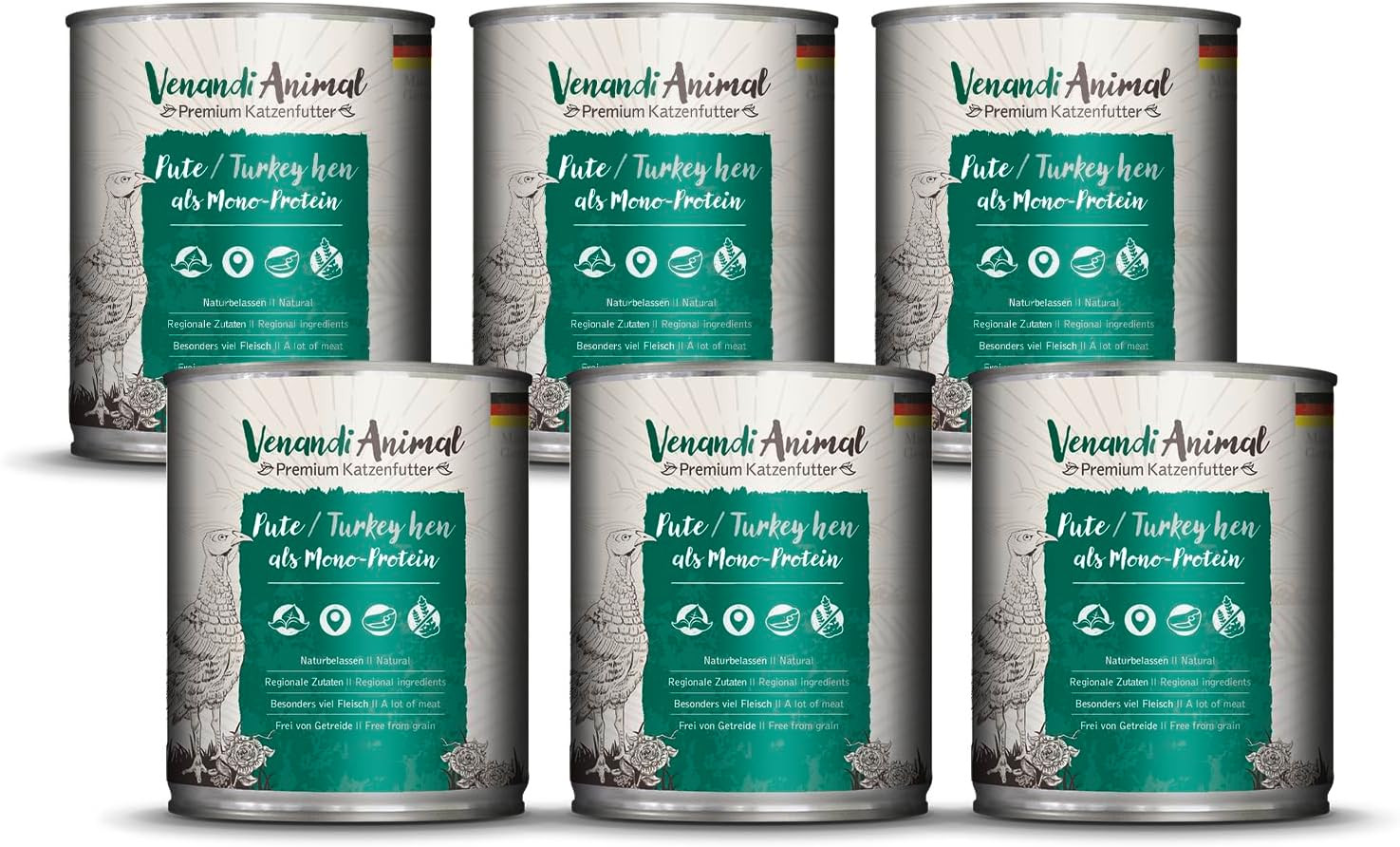 Venandi Animal Tacchino per Gatti: Alimentazione Monoproteica di Alta Qualità