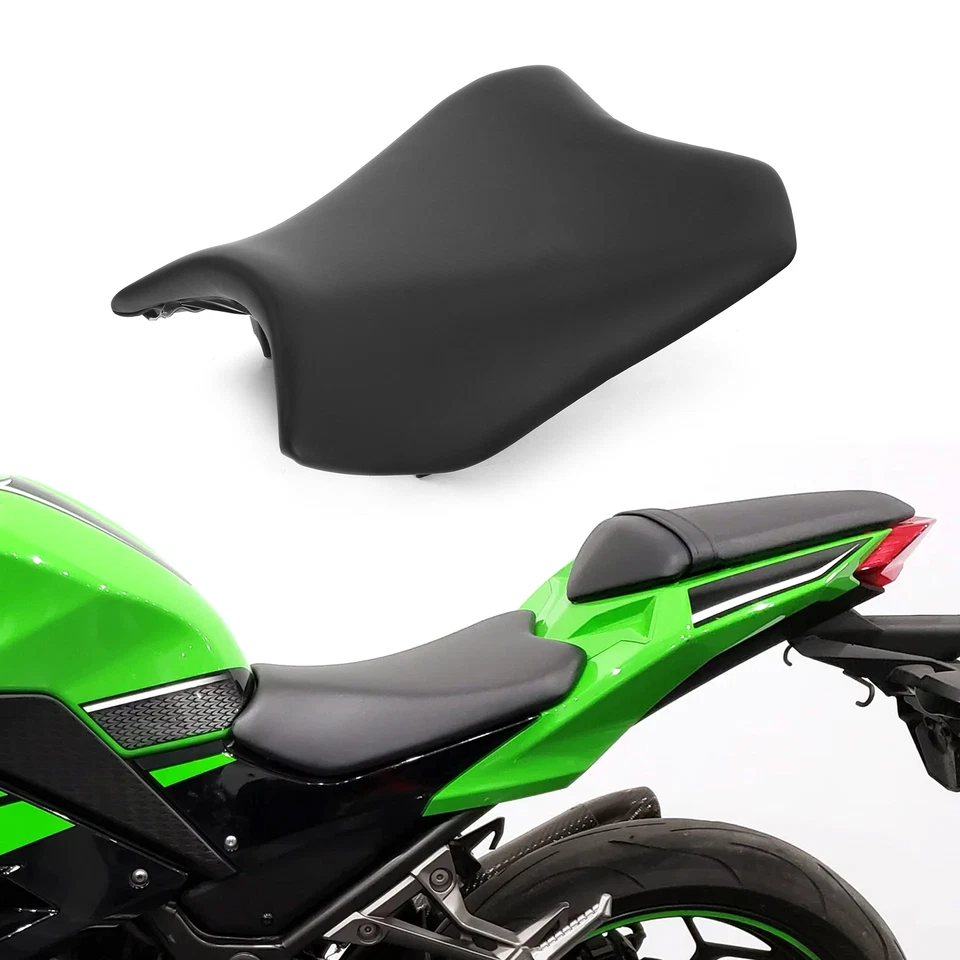 Черное переднее водительское сиденье подходит для Kawasaki Ninja EX300 2013-2017 2014 2015 - Изображение 3 из 4