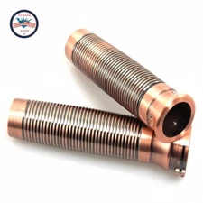 25mm Copper Motorcycle 1'' Handlebar Hand Grips For Harley Bobber Chopper Custom