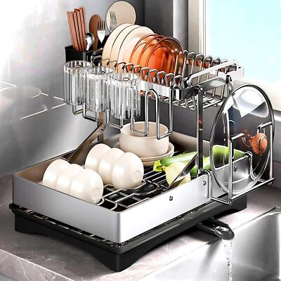 Dish Drying Rack Multifunctional Dish Rack For Kitchen Counter