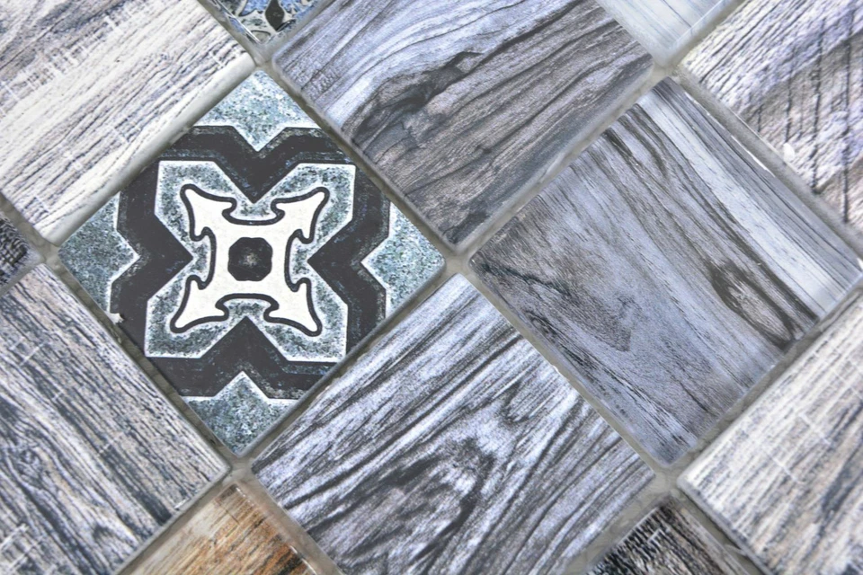 Mosaico IN Vetro Mix Blu Brillante Parete Cucina Bagno WB160-w400 1 Opaco - Immagine 2 di 4