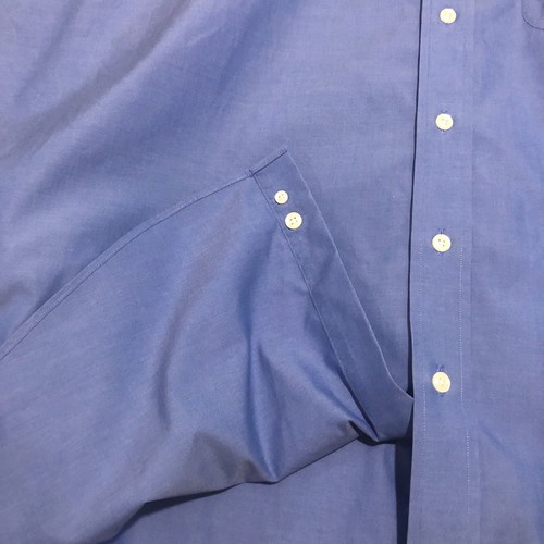 LL Bean Shirt Men’s 3XL Blue Button Down Big & Tall Wrinkle Resistant - Picture 8 of 9