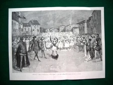 1893 - I Medici, work by Leoncavallo, al Dal Verme - Act III, La Maggiolata