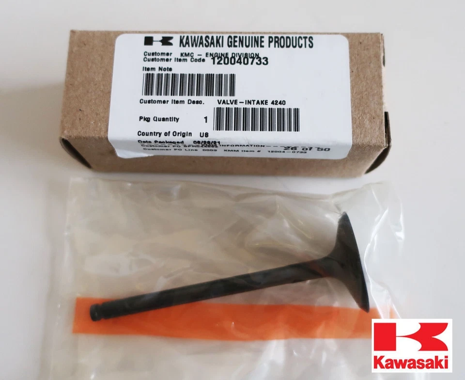 OEM INTAKE VALVE, 12004-0733, KAWASAKI FR651V, FR691V, FR730V, 11B5