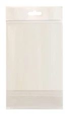 100 Pcs White Hanging Header Clear Flat Cello/Cellophane Bags Good for Candie...