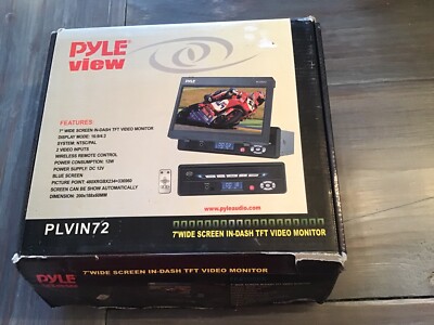 Pyle View PLVIN72 7'' Wide Screen In Dash TFT Video Monitor W/remote