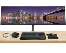 HP P22v G5 22 inch 1920 x 1080 Full HD Edge LED LCD Monitor, 2 Pack Bundle