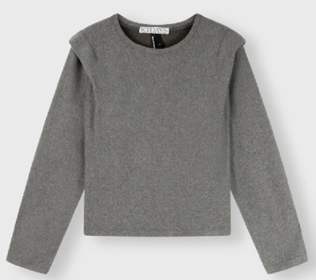 10 DAYS - Pull Folded Shoulder Sweater Gray Oil Grey Size S = 36/38 - New